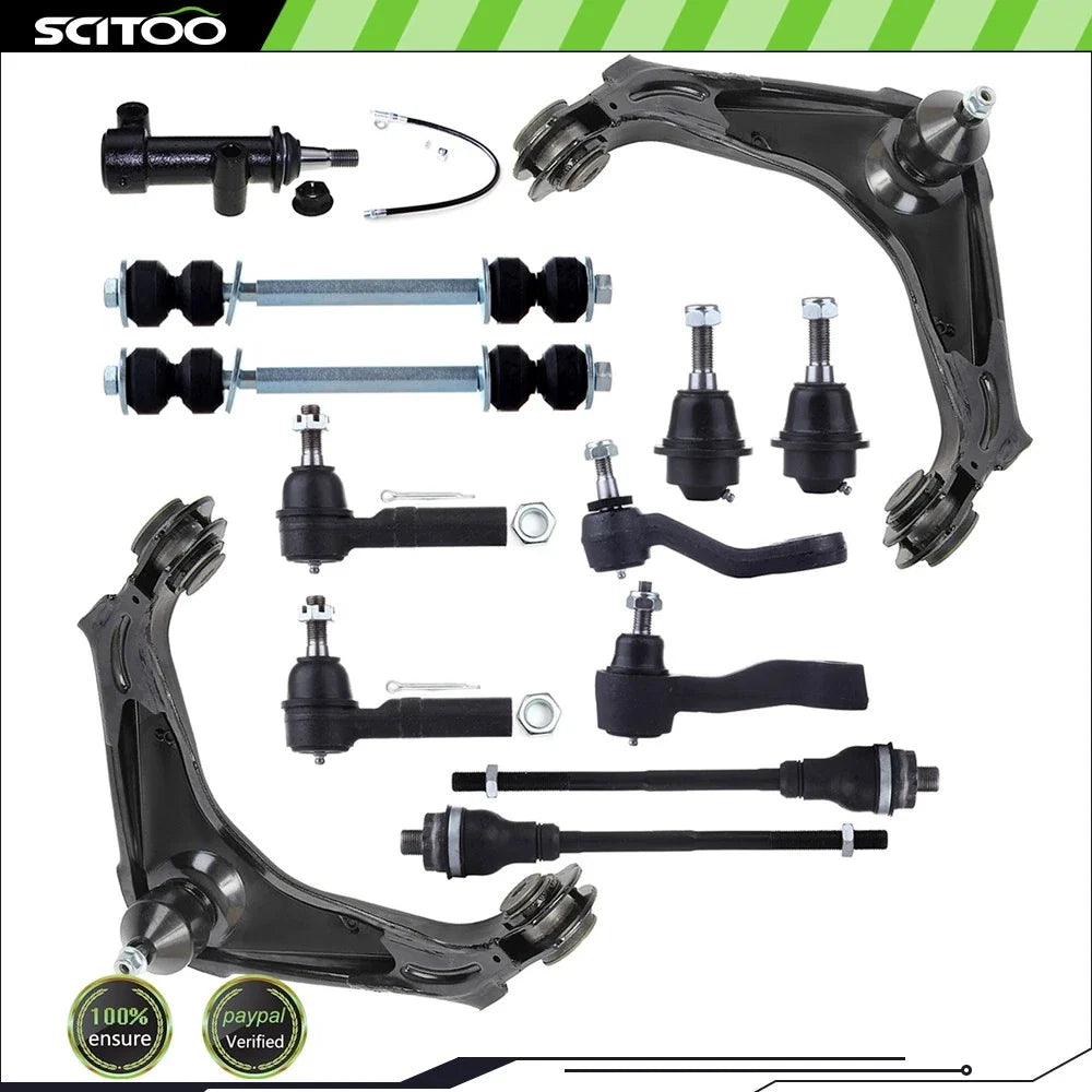 Set of 13 Ball Joints, Control Arms & Tie Rods for 2500 GMC HD 2001-2010