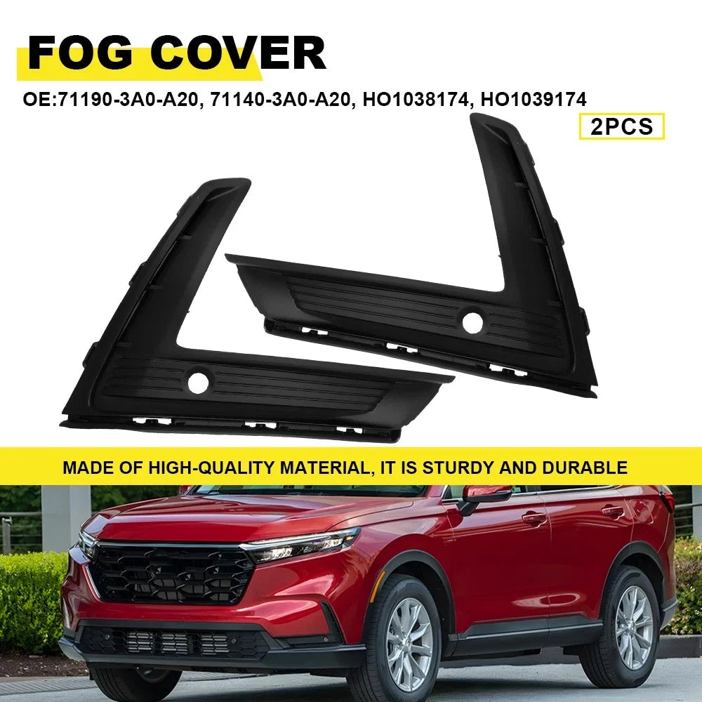 2X Bumper Fog Light Cover Bezel for Honda CR-V (2023–2025) Left+Right with Hole