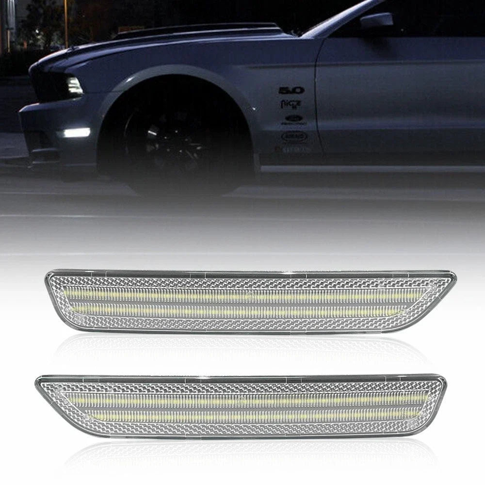 White Side LED Marker Signal Light for Ford Mustang GT/Shelby GT500 (2010β2014)