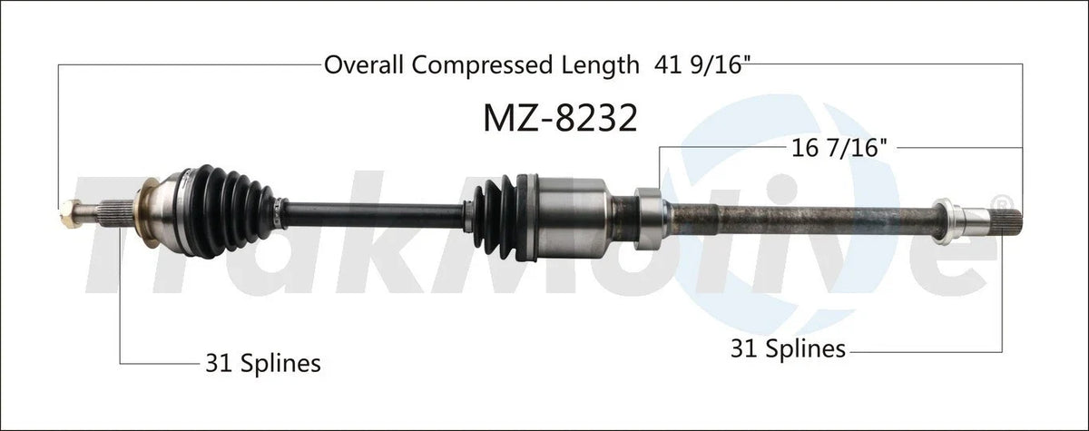 SurTrack MZ-8232 CV Axle Shaft for