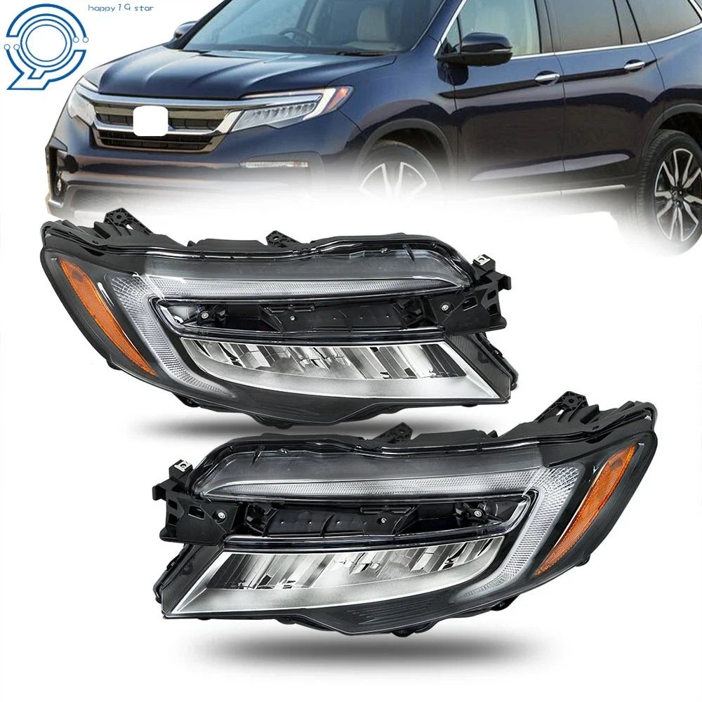 Pair of LED Headlight Assemblies for 2019–2022 Honda Pilot & 2019–2021 Passport