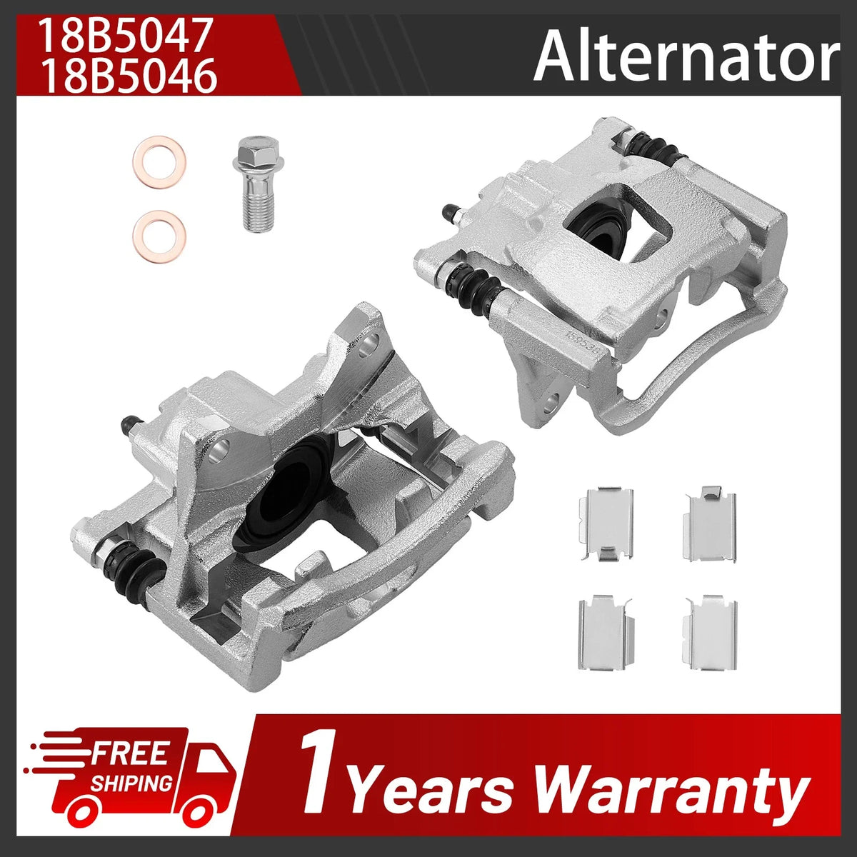 Pair Rear Brake Calipers for Dodge Nitro (2007–2011)