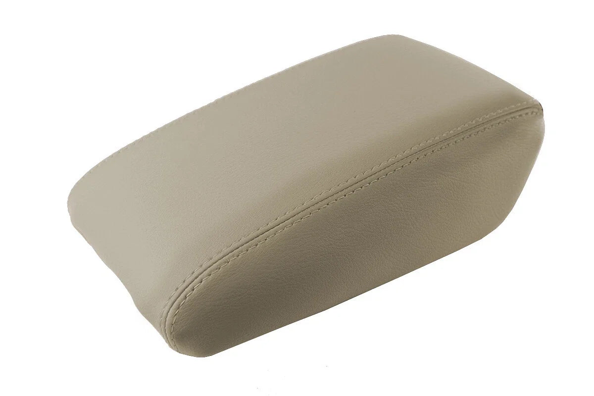 Leather Console Lid Pull Over Armrest Cover for Acura CL (2000–2003) Beige