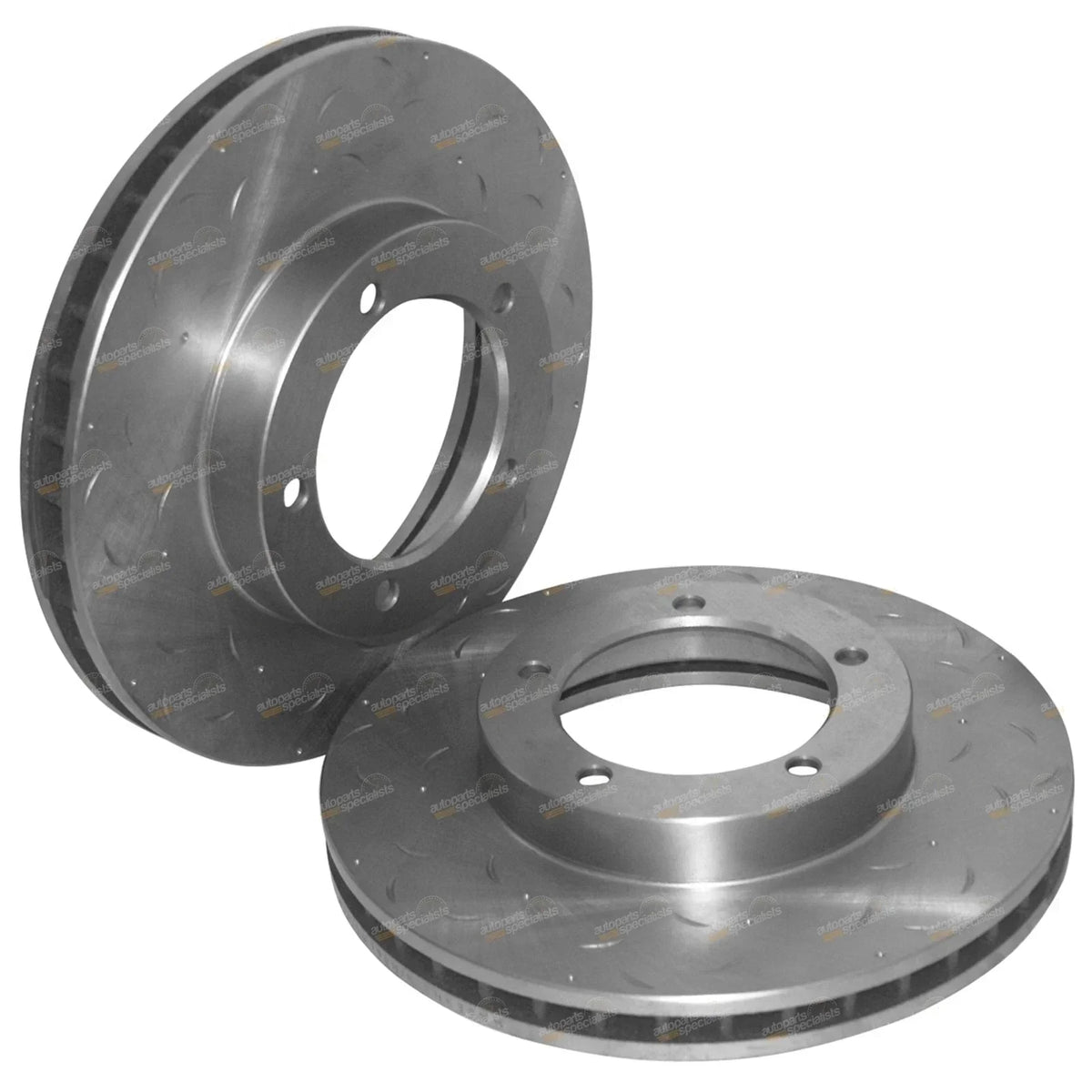 Drilled + Slotted Front Disc Rotors - Set of 2 for Landcruiser 78/79 1999-2013