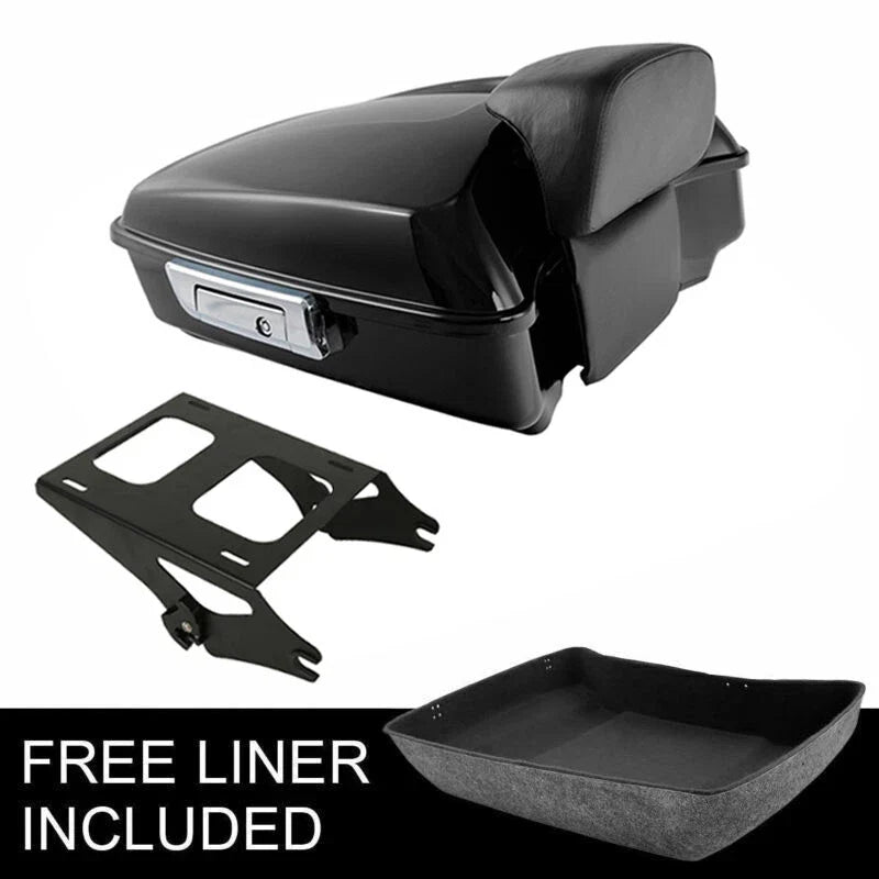 Chopped Trunk Backrest Rack for Road King Harley 2014-2026