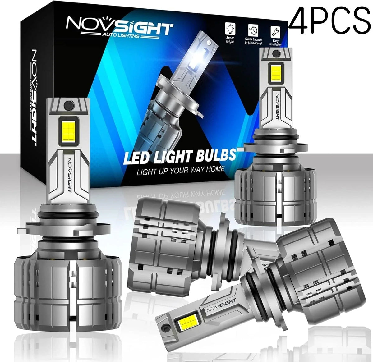 LED Headlight Bulbs Combo 9005/HB3 & 9006/HB4 - 4X (6500K)