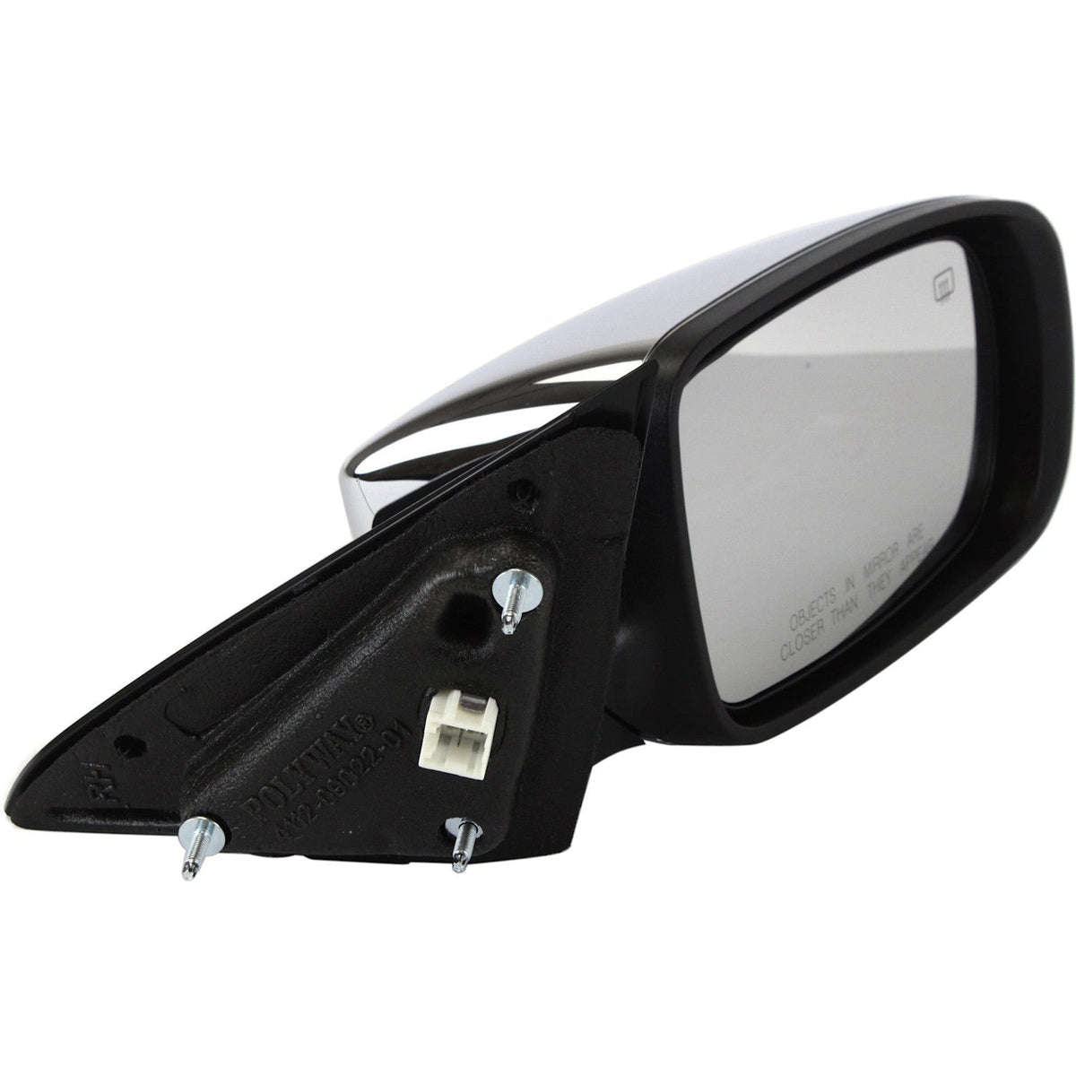 Power Mirror Right Heated Chrome for Chrysler 200 (2011–2014)