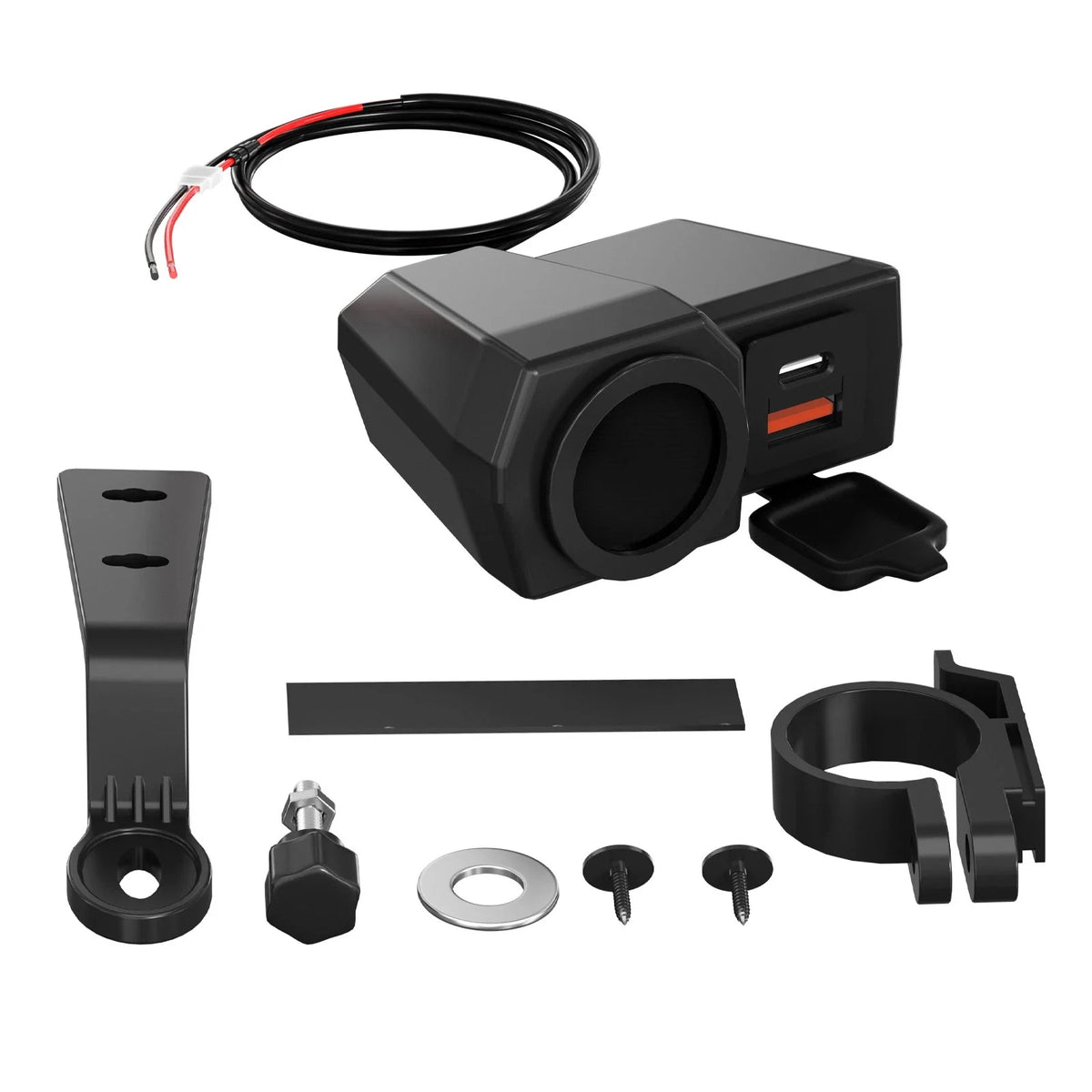 Phone Charge Holder with Volt Temperature Gauge for Universal Moto Scooter