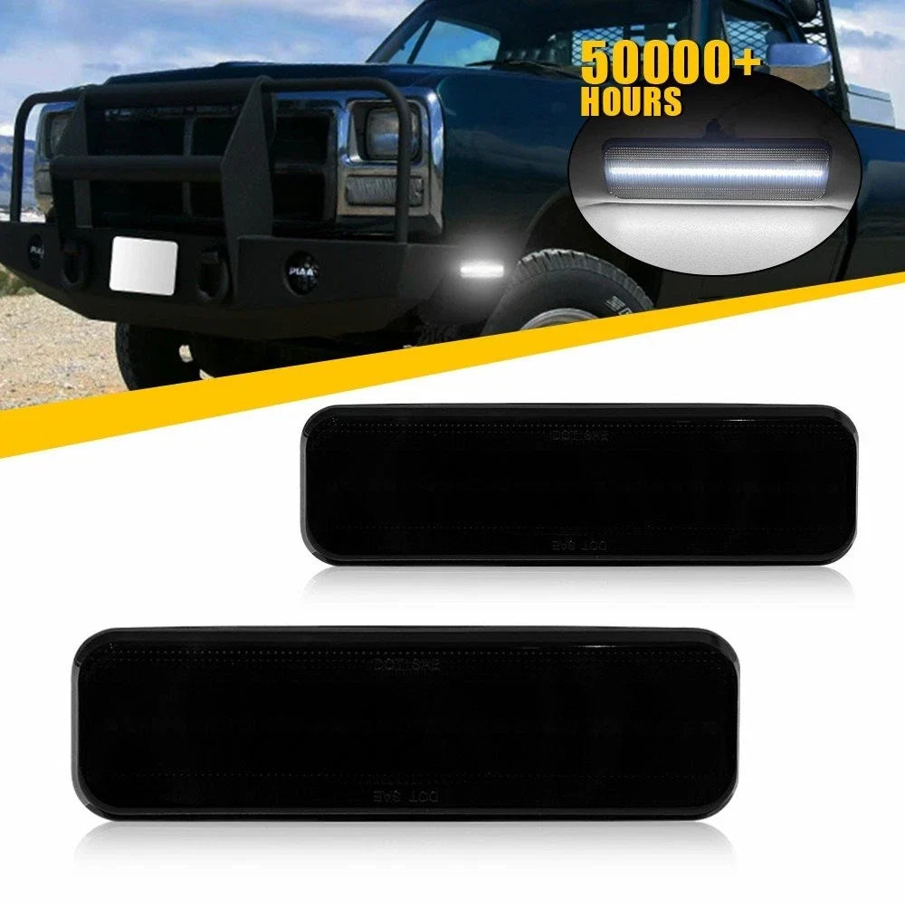 LED Bumper Side Marker Lights (Smoked) for Dodge Charger 1971-1983