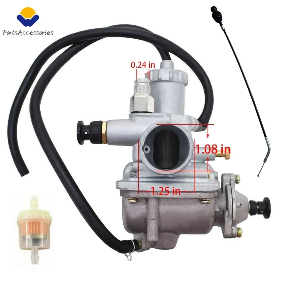 Carburetor with Choke Cable for Quadrunner 125 185 1985-1995