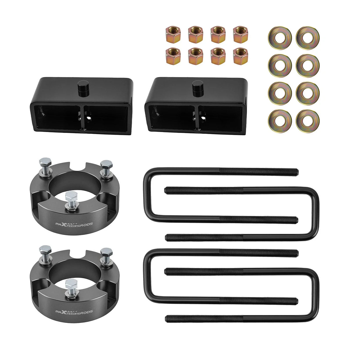 U-Bolts and 3" Front 2" Rear Lift Kit Spacers for Tundra 1999–2006