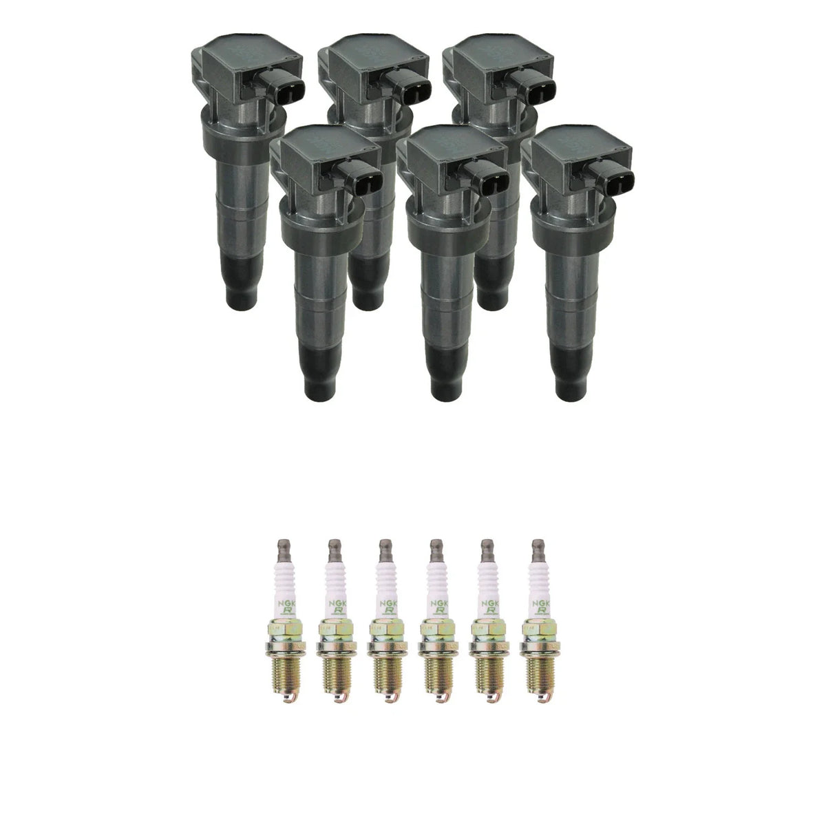 Set of 6 NGK Ignition Coils & Nickel Spark Plugs for Santa Fe Sonata (V6)