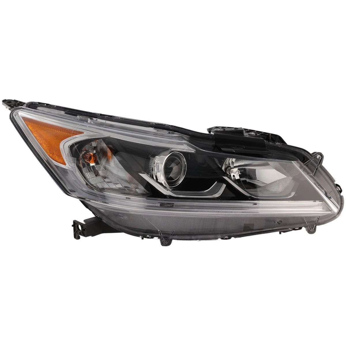 Right Headlight for Honda Accord (2016–2017) Halogen LED DRL CAPA