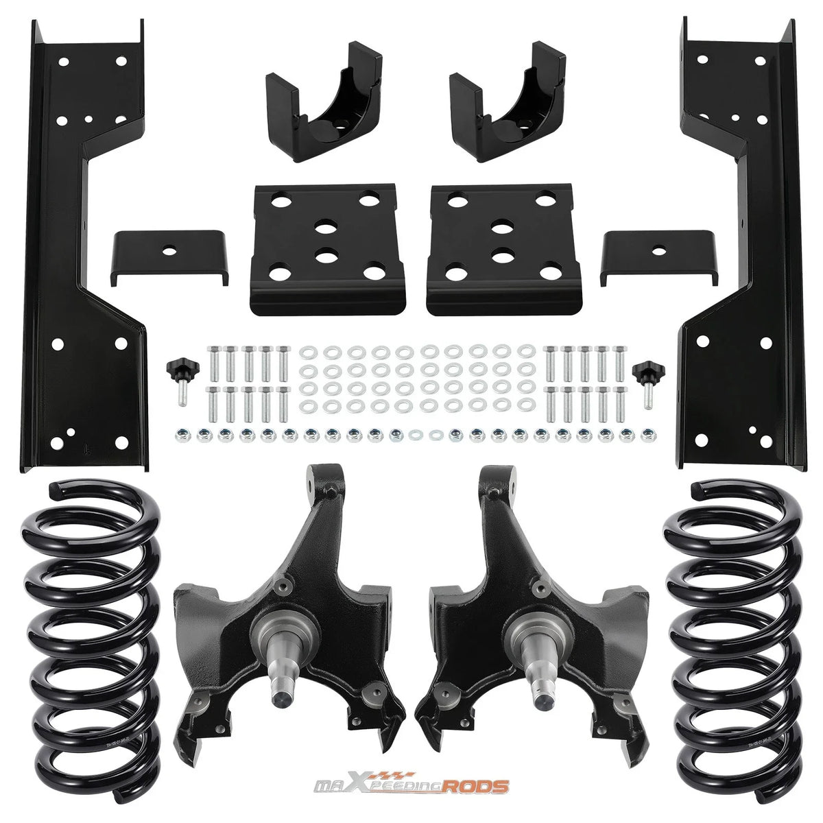 Lowering Coils and Spindles 4" Front 6" Rear for 2WD GMC Sierra C1500 (88-98)