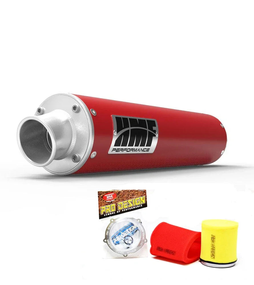 HMF Performance Slip On Exhaust + Pro Design Foam Filter for Honda TRX 400EX (2000β2009)