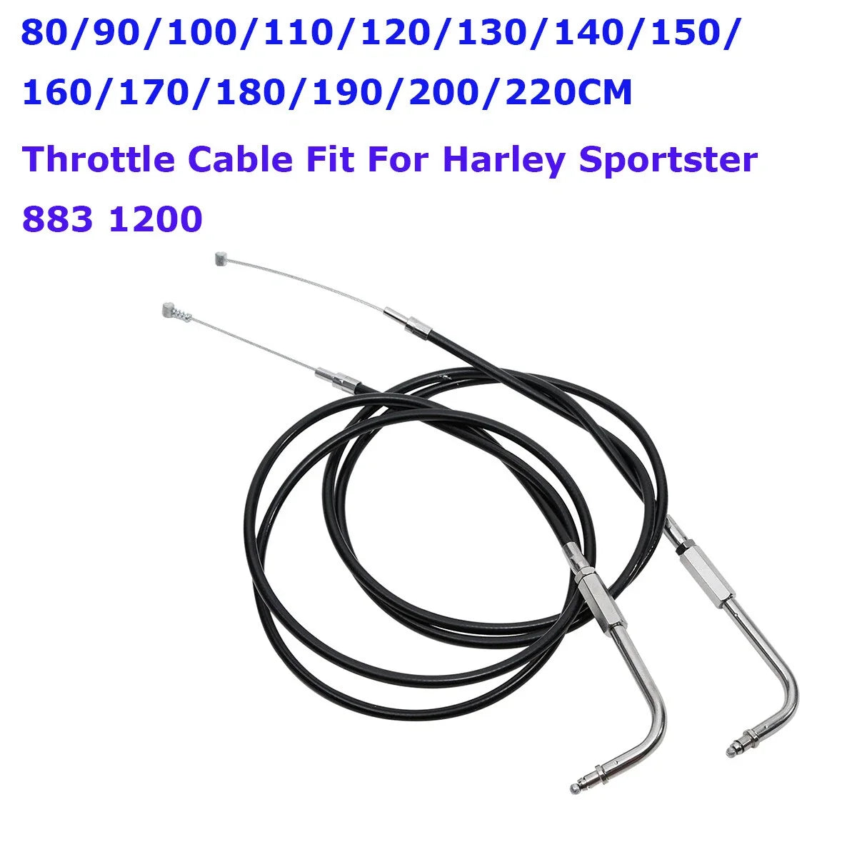 Throttle Cable for Sportster Harley XL883 XL1200 (80-220cm)