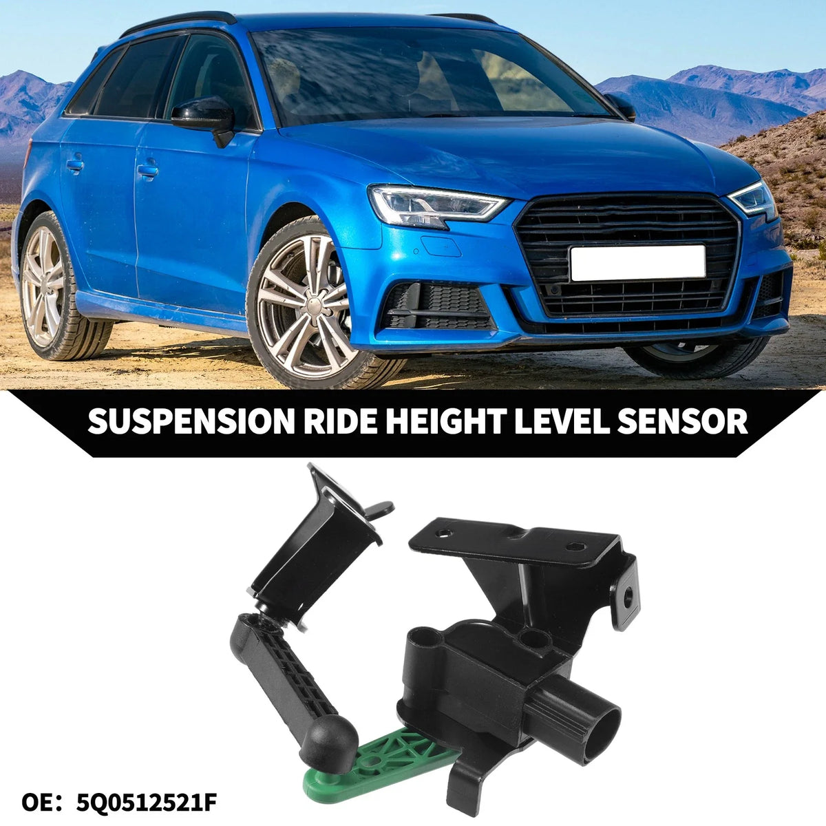 Suspension Ride Height Level Sensor for Audi A3 (2015–2020) Rear Left No.5Q0512521F