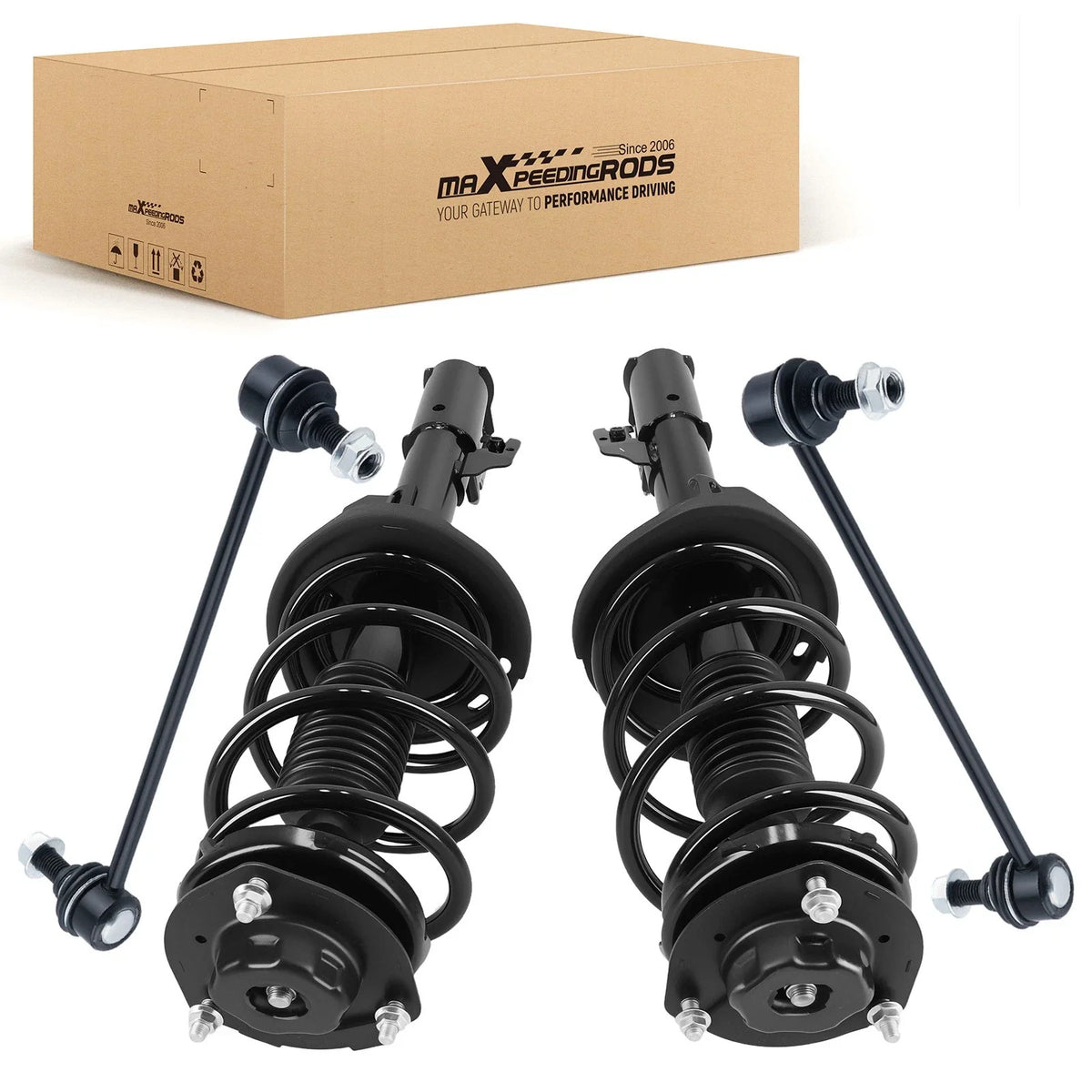 Front Strut Assembly with Sway Bar Links for 2007-2010 Toyota Sienna