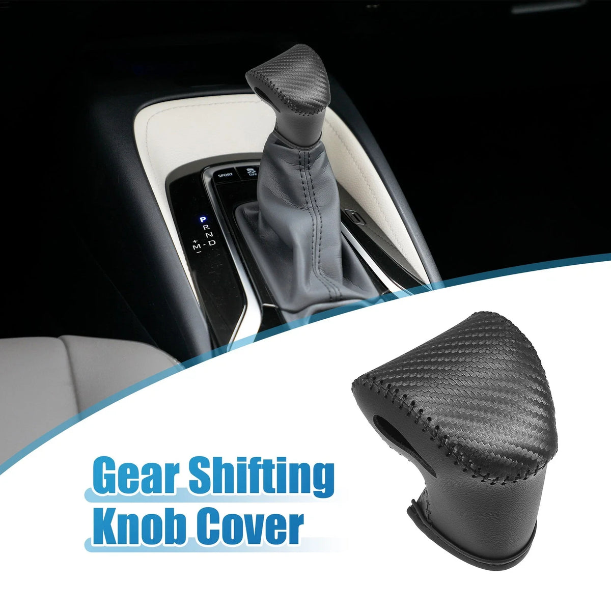 Gear Shifting Knob Cover for Kia Soul (2020–2023) Carbon Fiber Pattern 718844345873