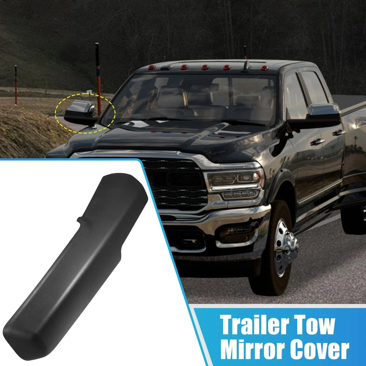 Front Arm Cover for Dodge Ram Right Side Trailer Tow Mirror