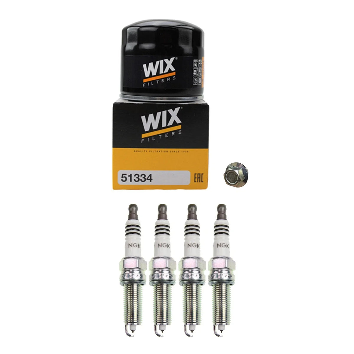 Engine Oil Filter by Wix & NGK Iridium IX Spark Plugs for Kia Rio 2001-2023