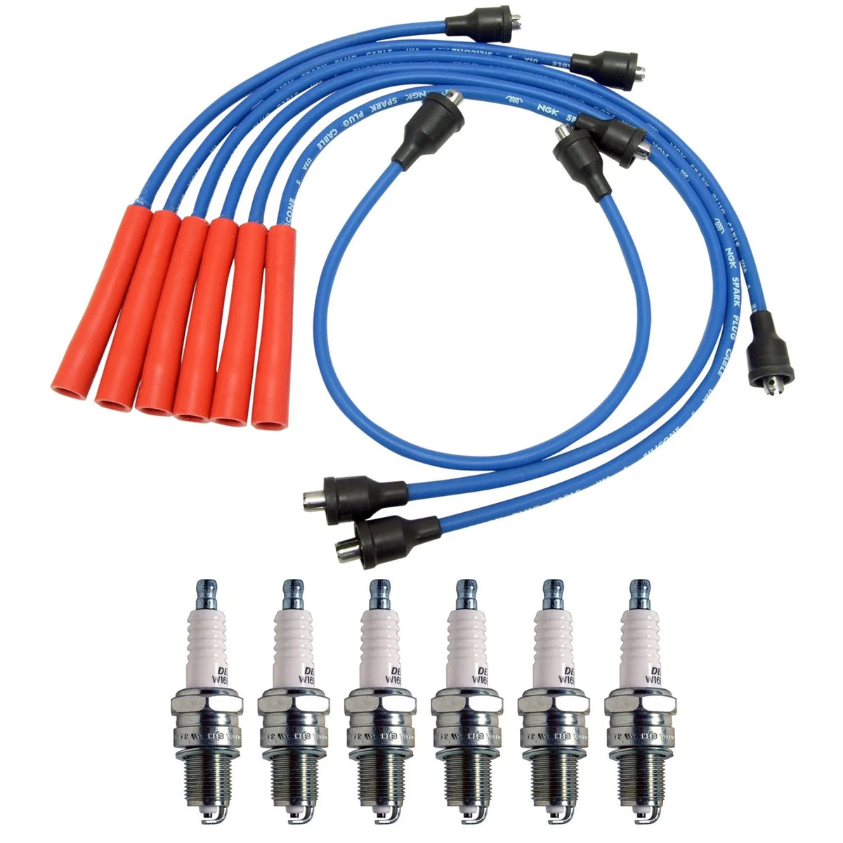 NGK Wire Set & Denso Spark Plugs Kit for 1000 Series Camaro Impala