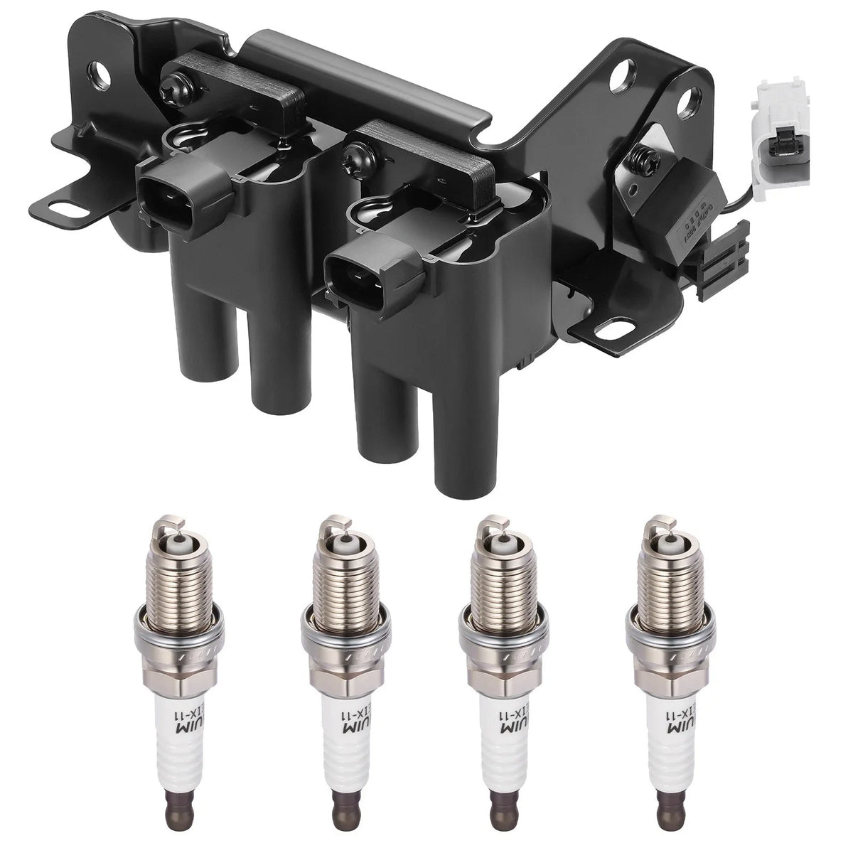 Spark Plug Set and Ignition Coil for Hyundai Accent (2001-2006) UF424