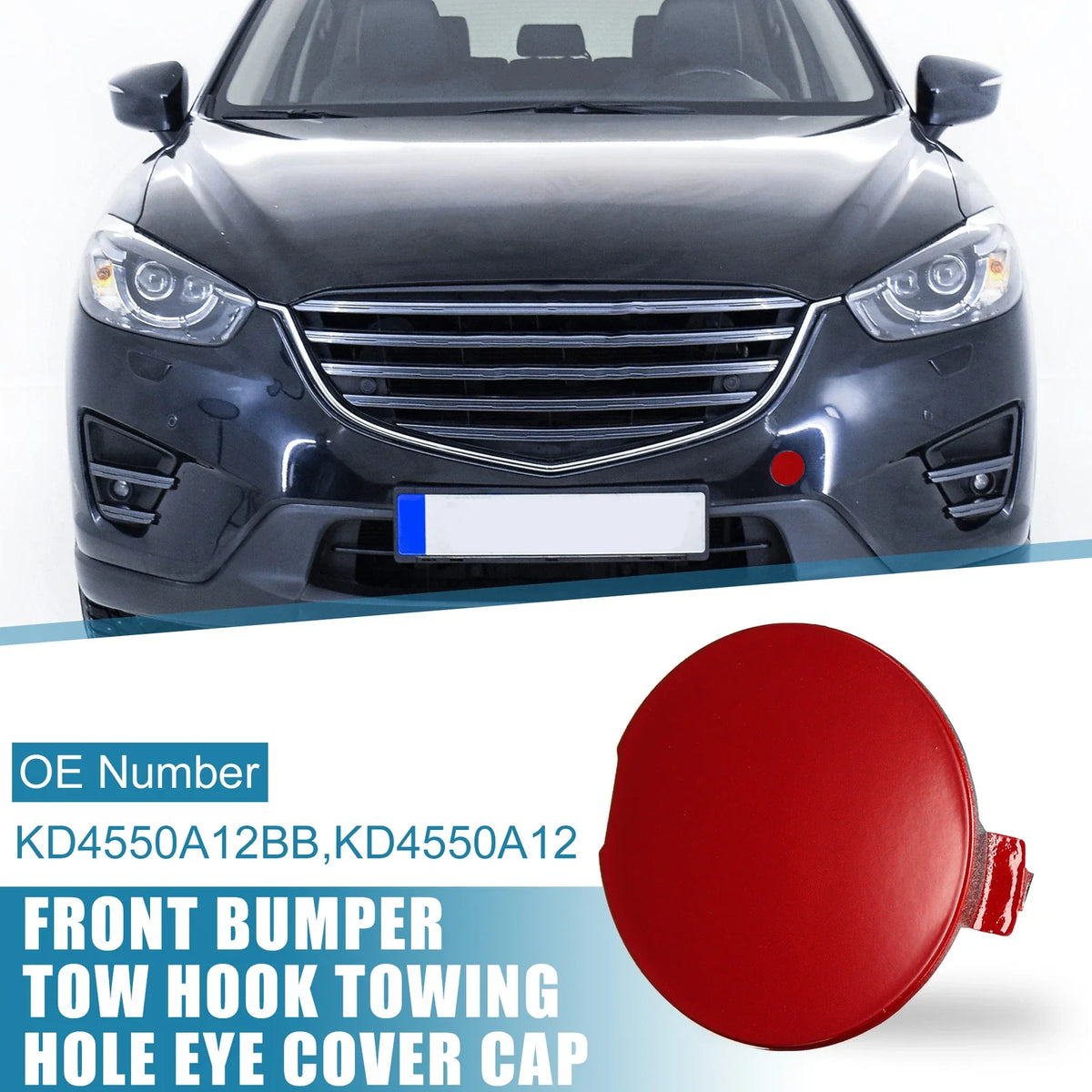 Tow Hook Cover Cap for Mazda CX-5 (2013–2016) Red