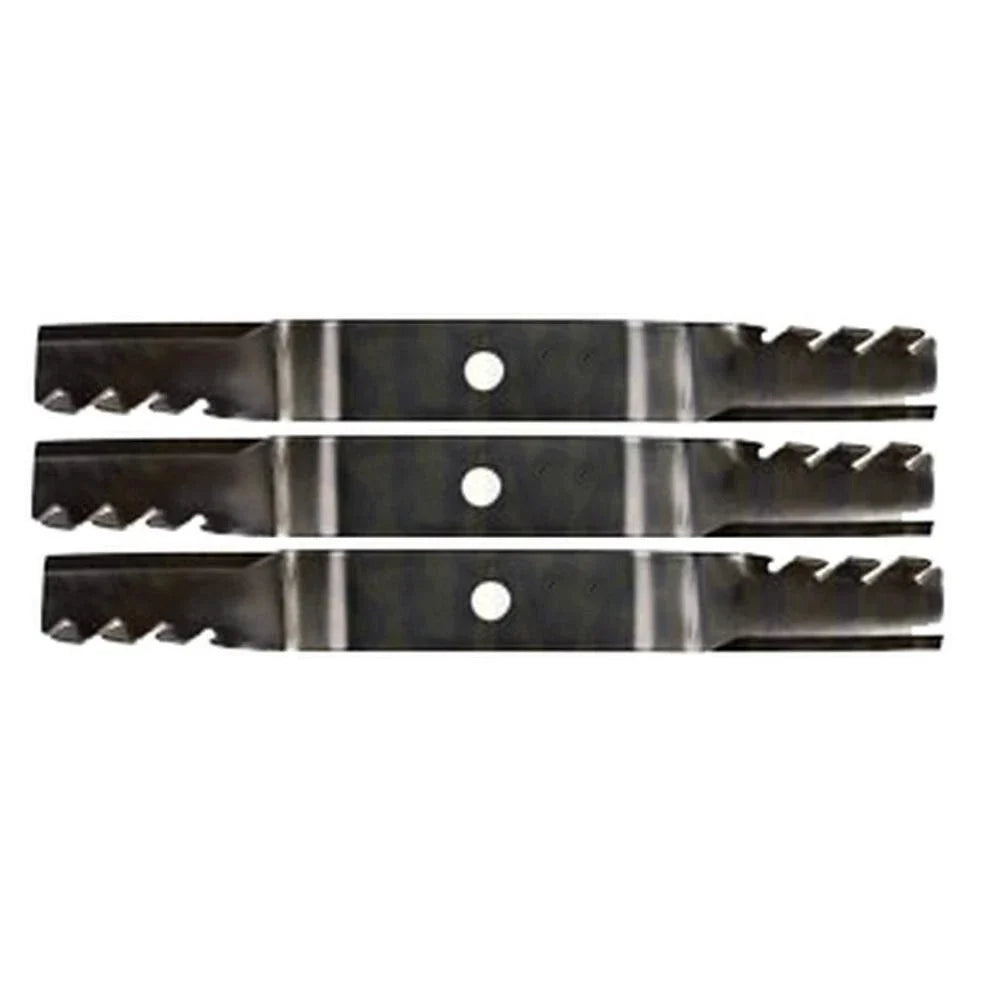 Set of 3 Toothed Mower Blades for John Deere 1420 1435 1445 1565