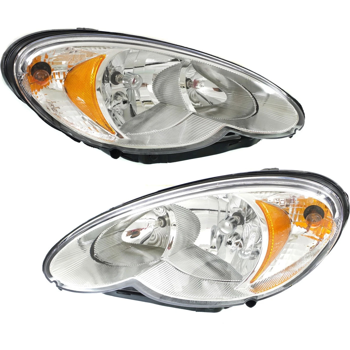 Headlight Assembly Set of 2 for Chrysler PT Cruiser (2006–2010) with Bulb