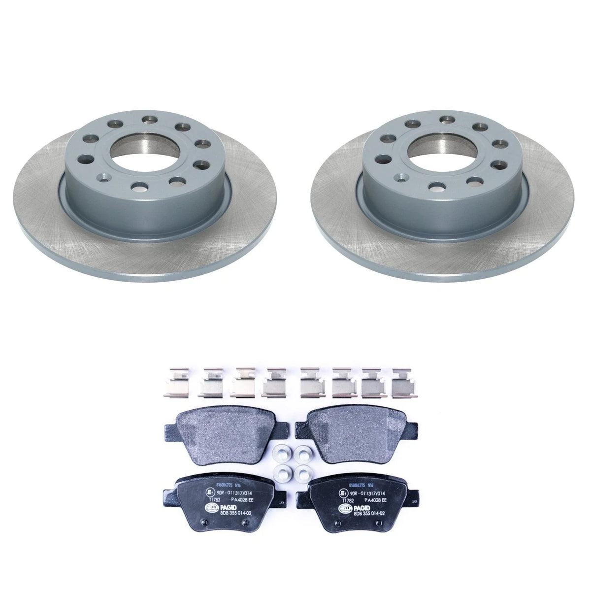 Rear Disc Brake Pads and Rotors Kit for Audi A3 Beetle Jetta 2010-2016
