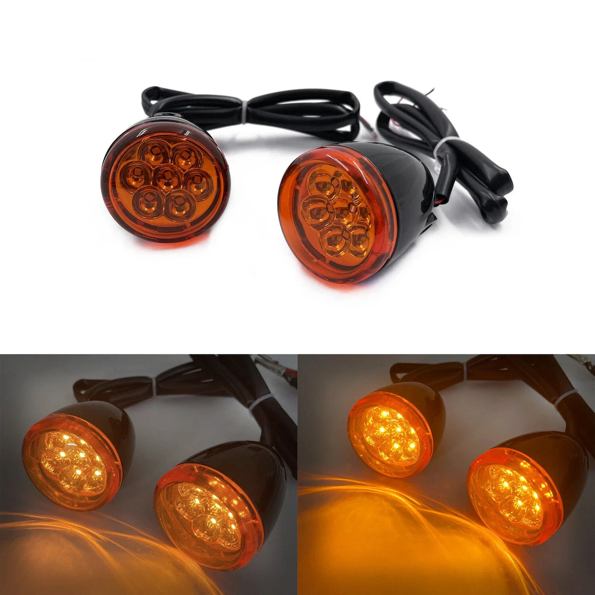 Front Brake Turn Signal Light Indicator Amber for Harley Sportster 1992-2023