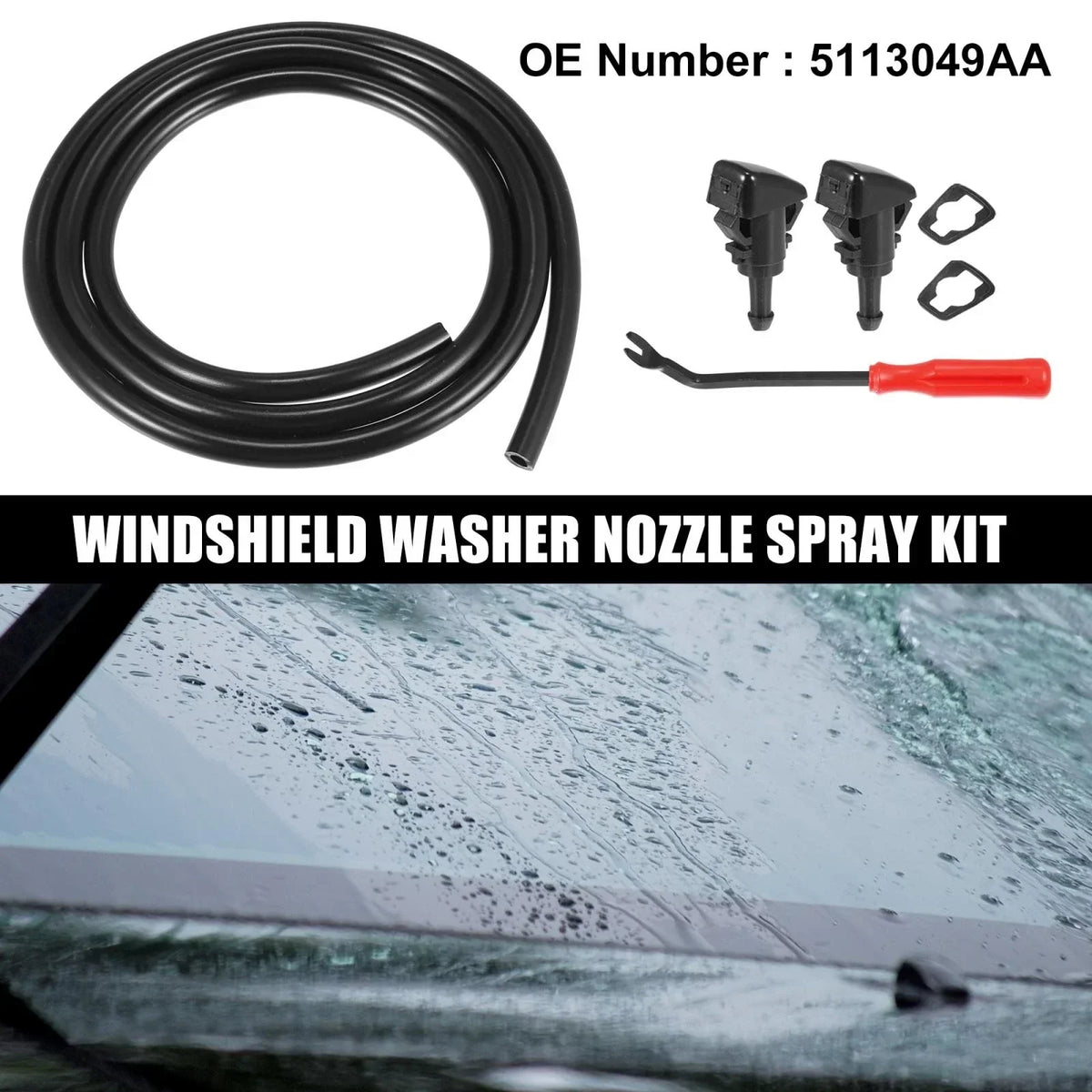 Front Washer Nozzles 6-Pack for Chrysler 300C (2004-2010)