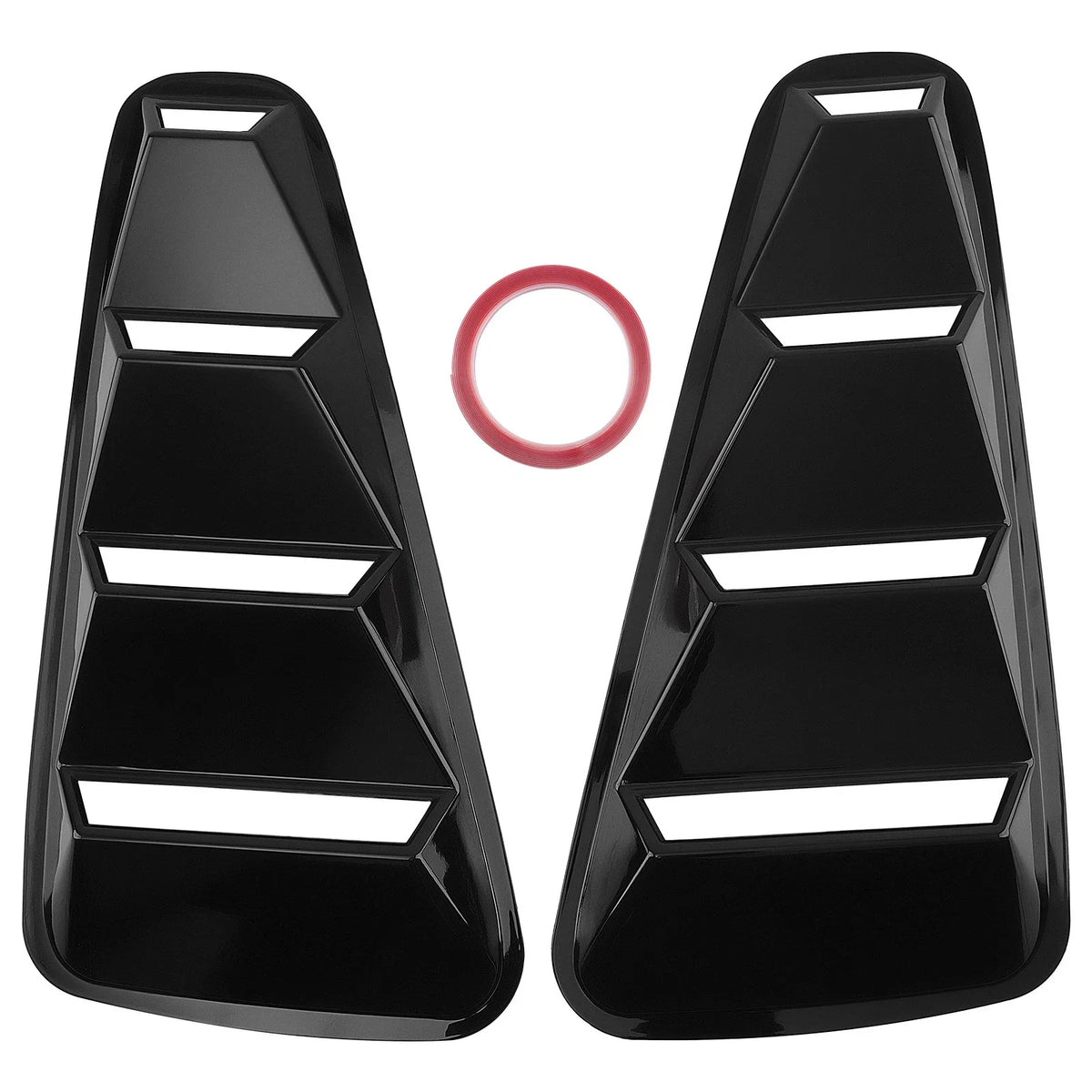 Quarter Panel Window Louvers for Ford Mustang (2005–2014) Gloss Black