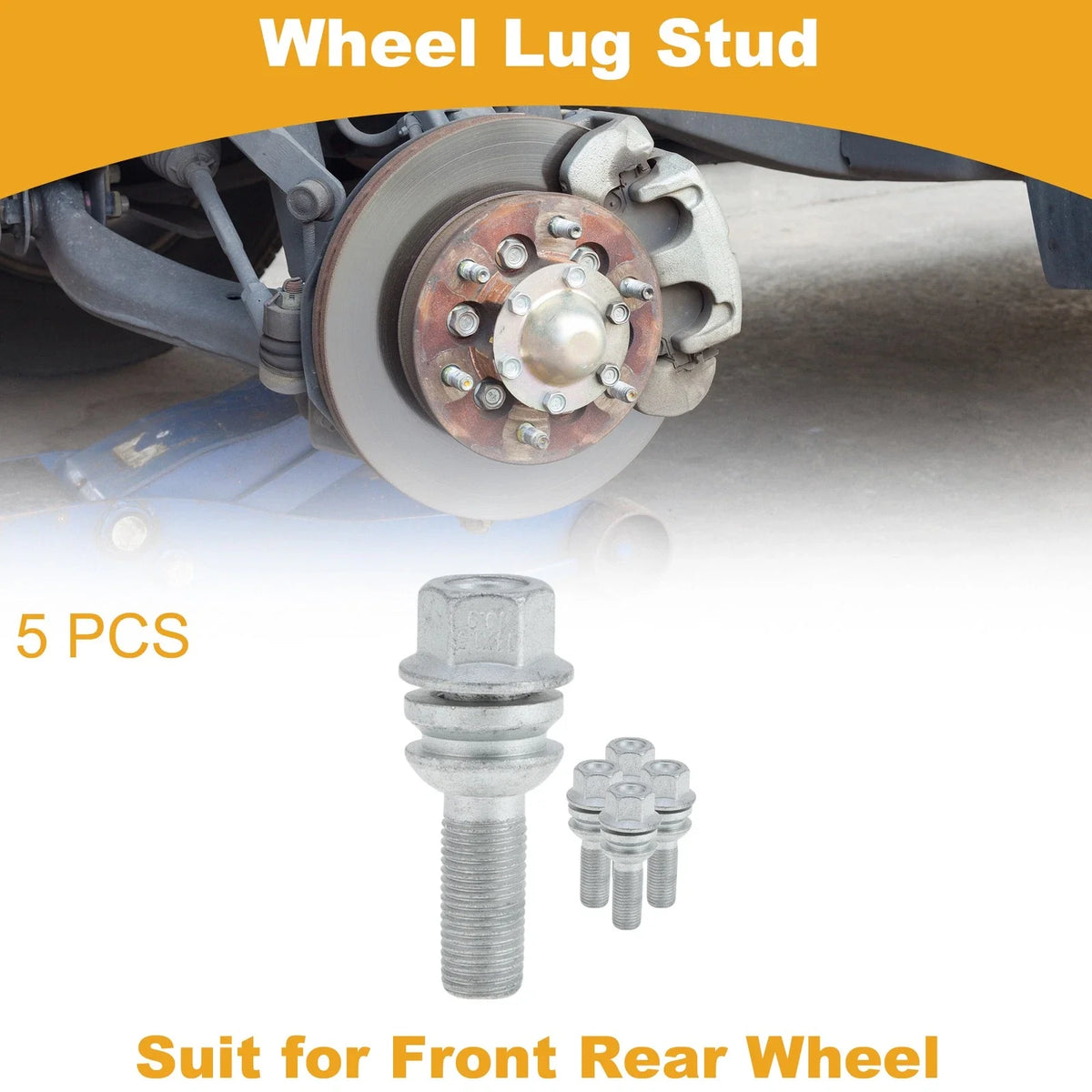 Set of 5 M14x1.5 Wheel Lug Studs for Audi Q7 (2007–2015)