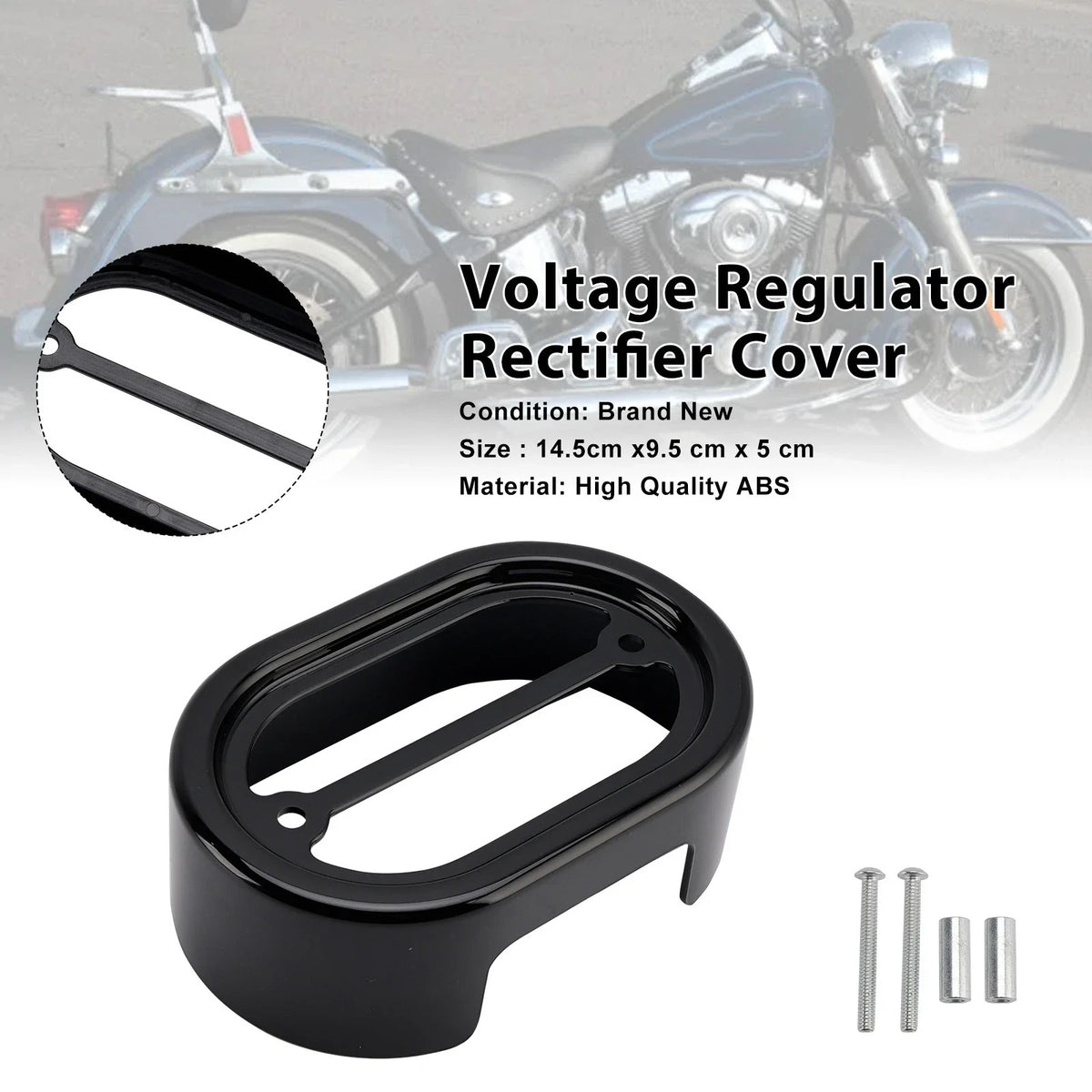 Voltage Regulator Rectifier Cover - Black for Softail Breakout 2001-2017