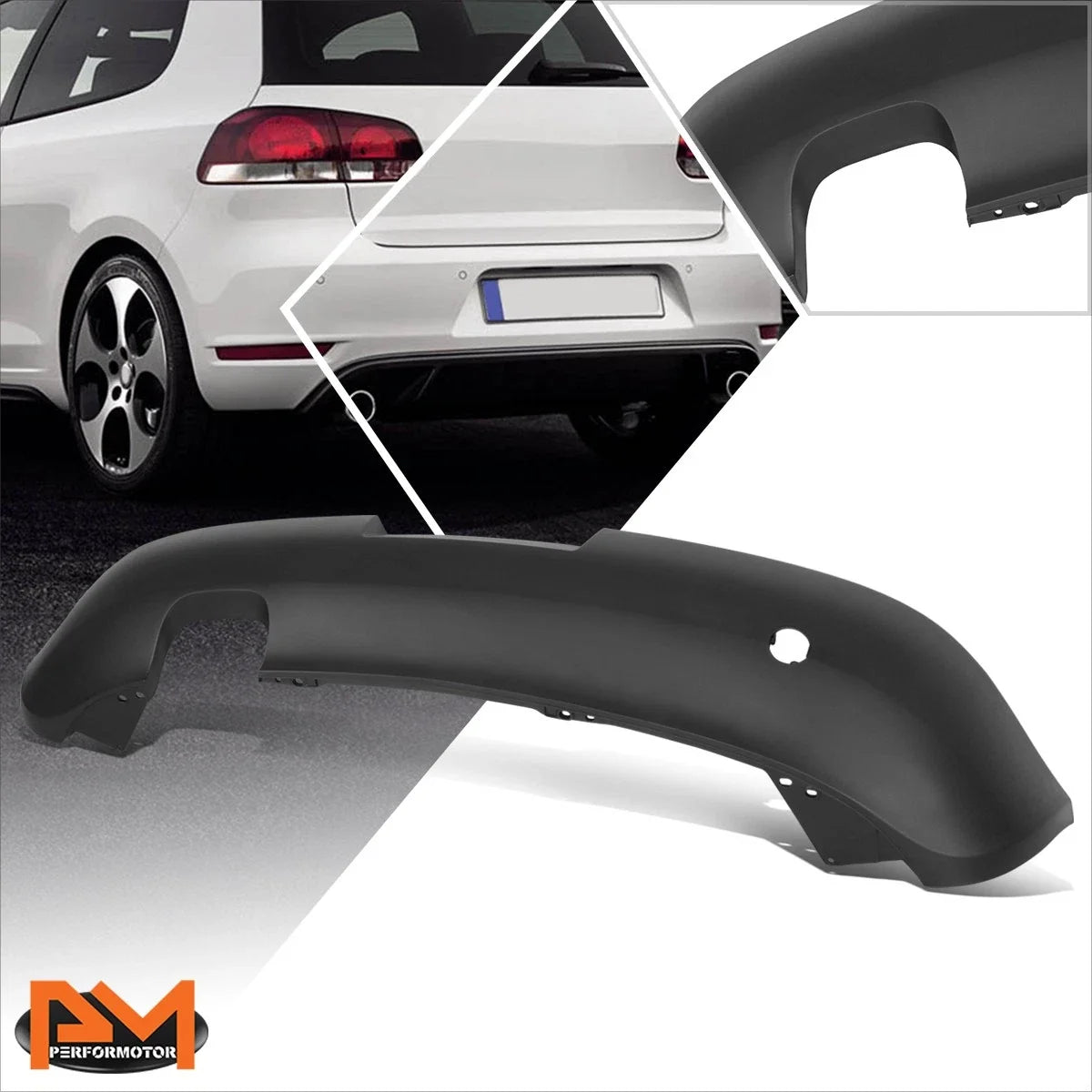 Rear Lower Bumper Air Dam Valance for VW Rabbit 2006-2009