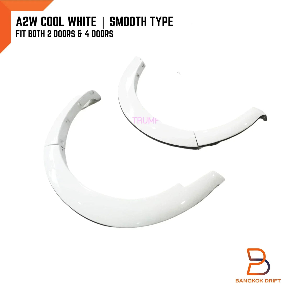 White Front Fender Flare Set for Mazda BT-50 Ute (2012-2019) - 4PC