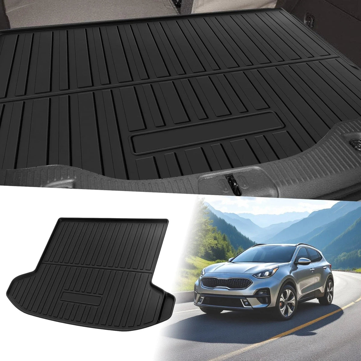 Flat Face Cargo Liner Rear Trunk Mat for Kia Sportage (2023–2025) TPE