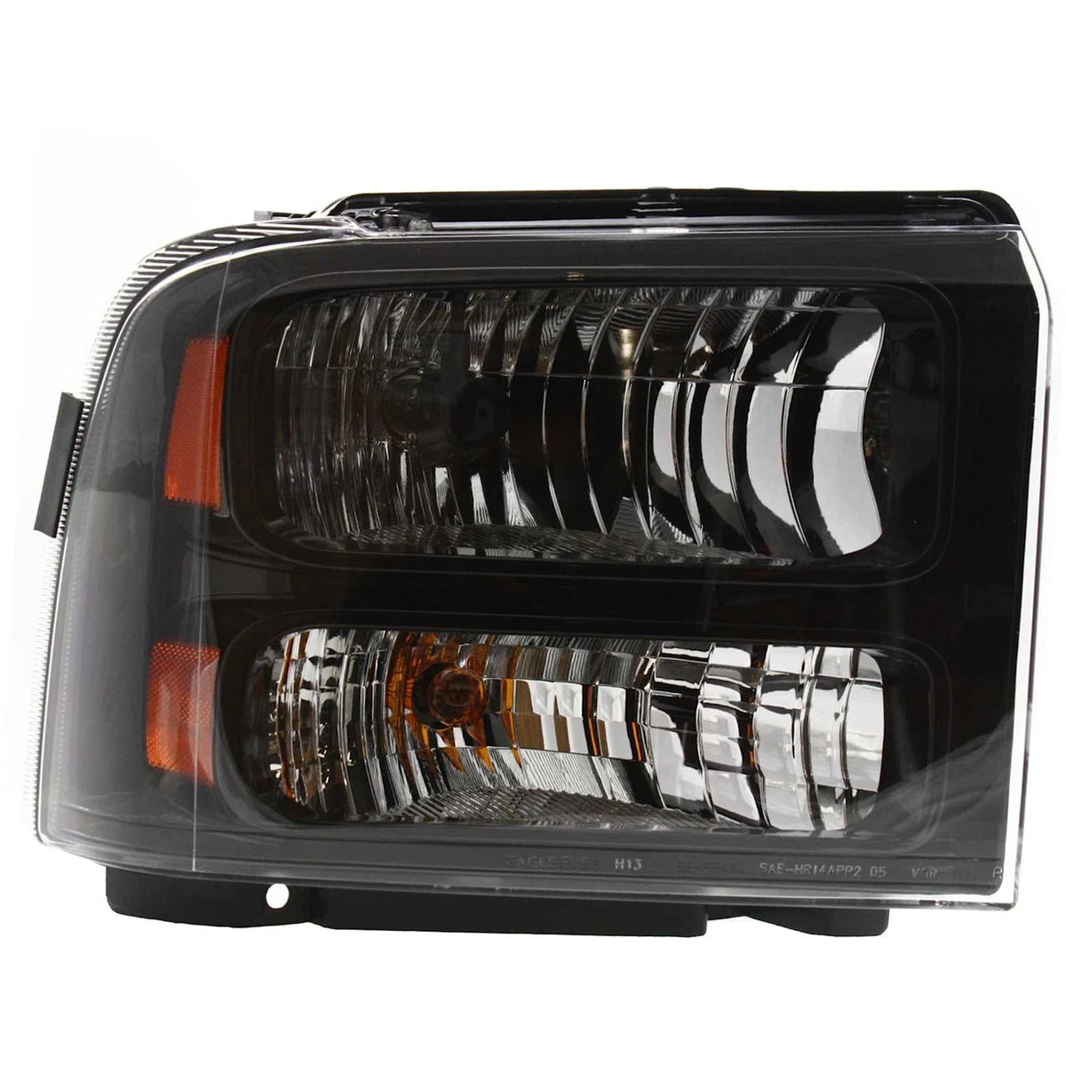 LH & RH Headlights for Ford F-250 Super Duty (2005–2007) Halogen Black