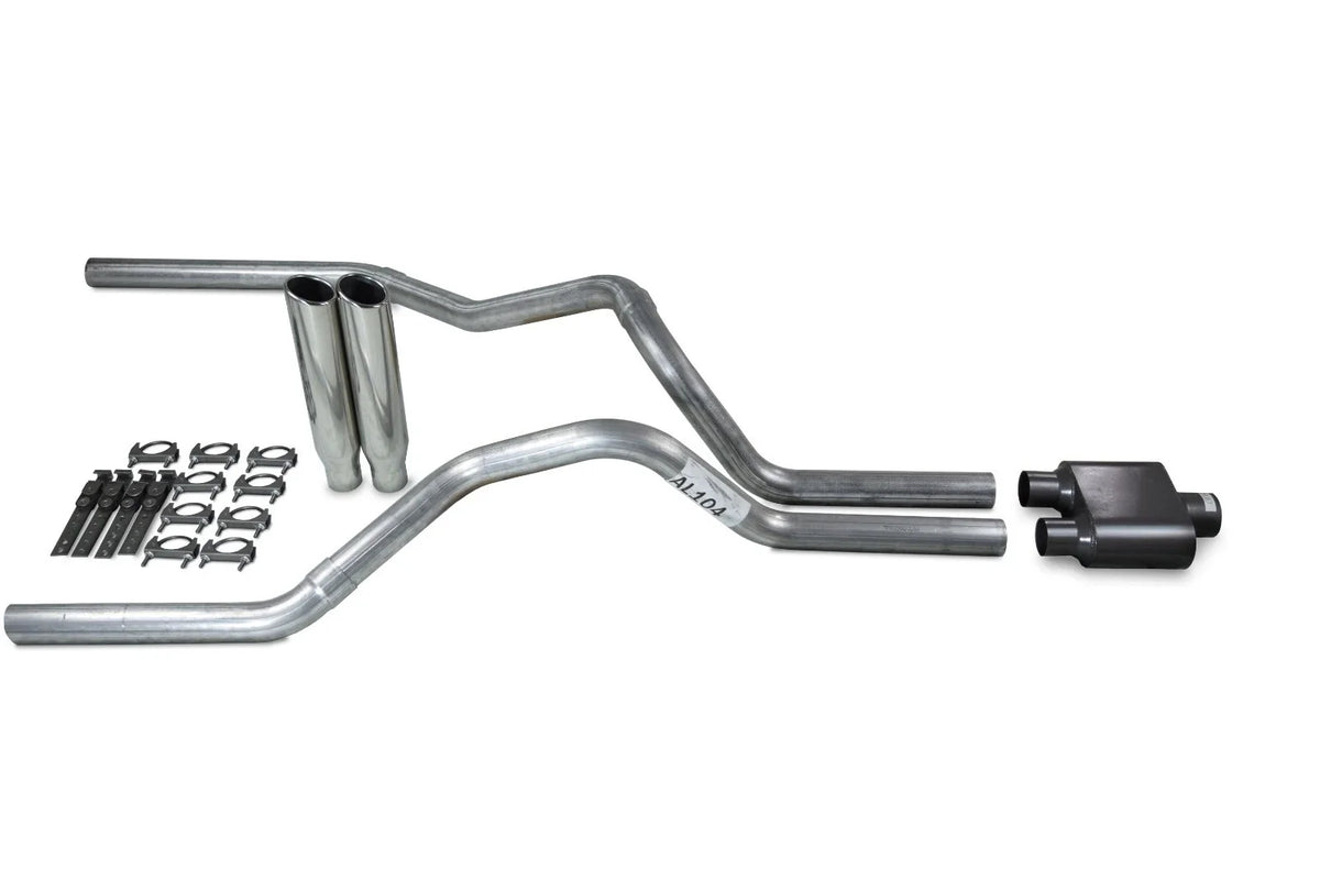 Dual Exhaust System 2.5" with Clamp on Tips for 1998–2003 Ford F-150