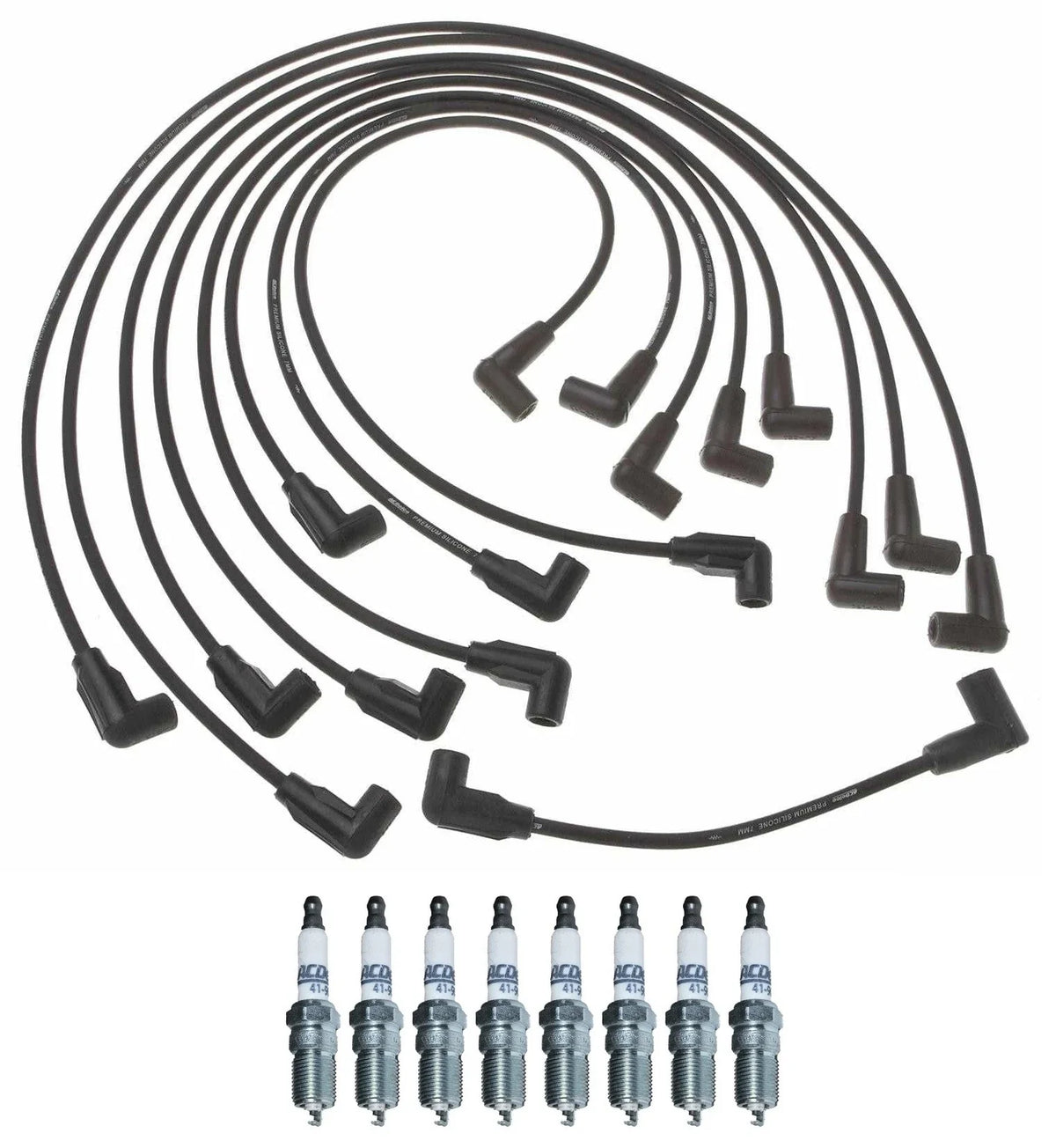 Pro Ignition Wire Set & 8 ACDelco Platinum Spark Plugs for W4500 Tilmaster