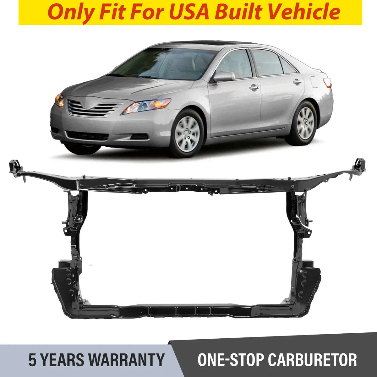 Front Support Assembly for Radiator Core - Toyota Camry 2007 to 2011