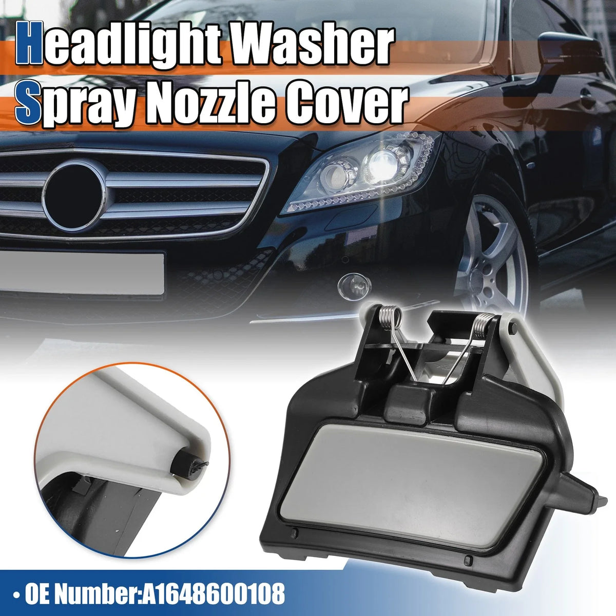 Front Left Headlight Washer Spray Nozzle No.A1648600108 for Mercedes Benz (2007–2012)