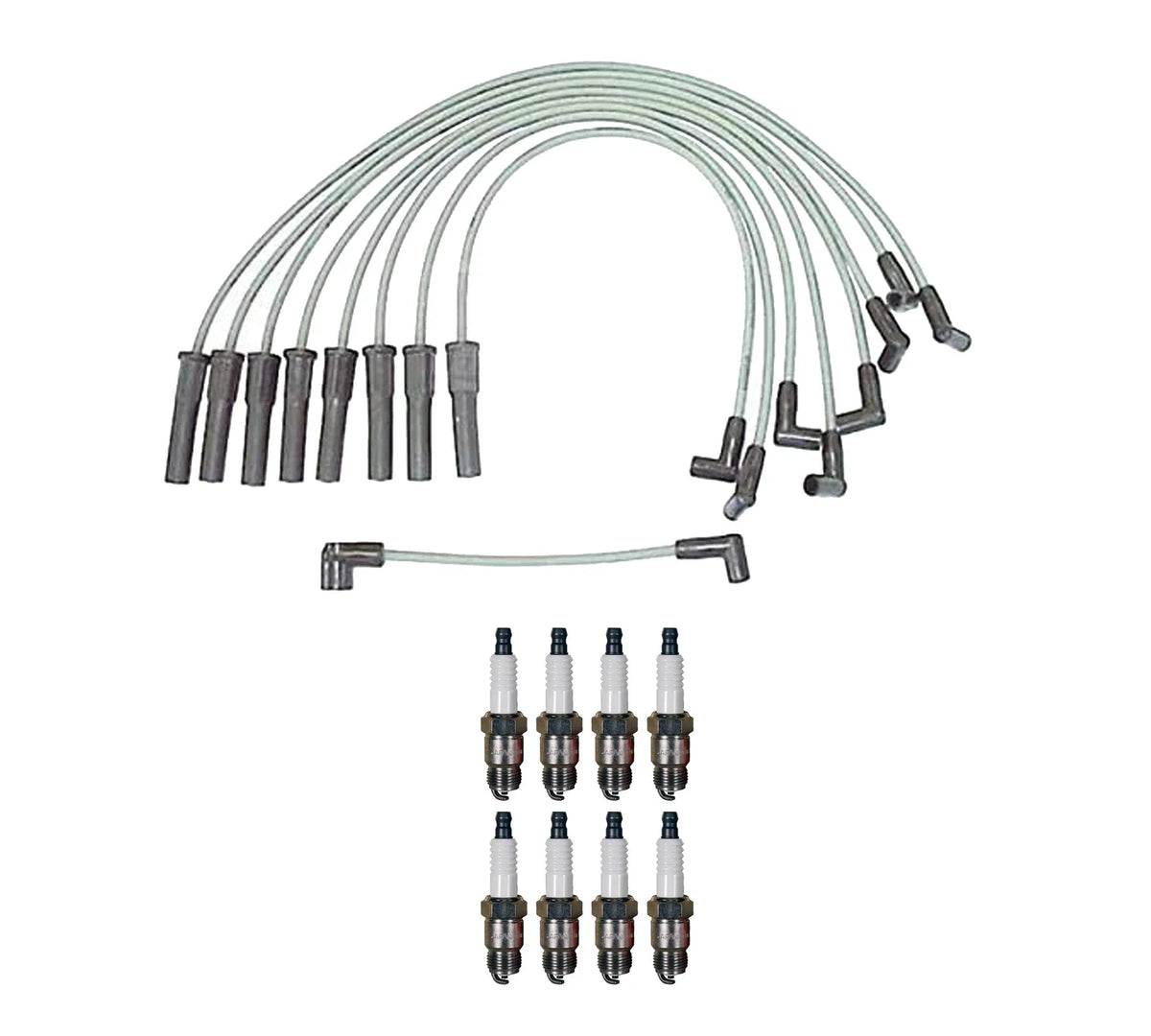 Denso 8mm Wire Set & 8 U-Groove Spark Plug Kit for Ford Lincoln Mercury V8