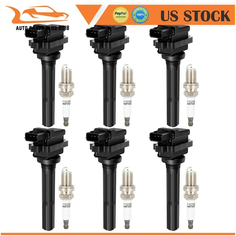 Set of 6 Ignition Coils & 6 Spark Plugs for Chevy Tracker (1998–2007)