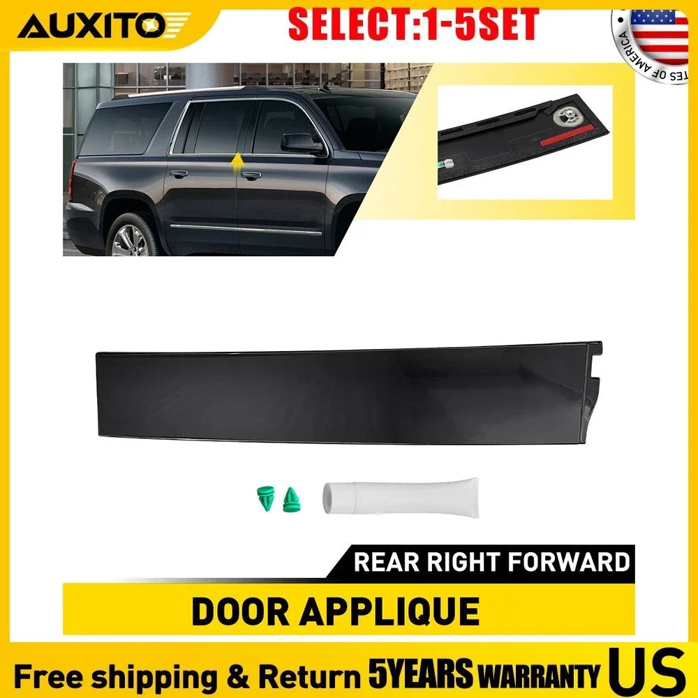 Right Rear Black Door Molding Applique for GMC Chevrolet Cadillac (1-5X)