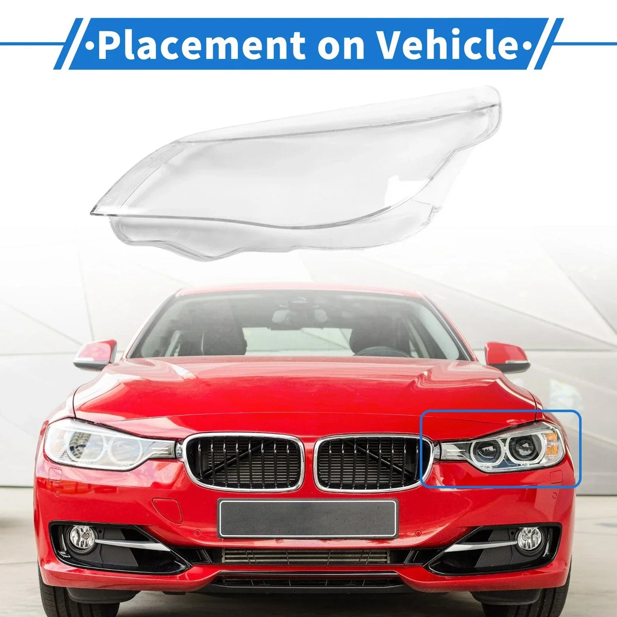 Headlight Lens Cover Front Left for BMW 5 Series E60 (2003-2010)