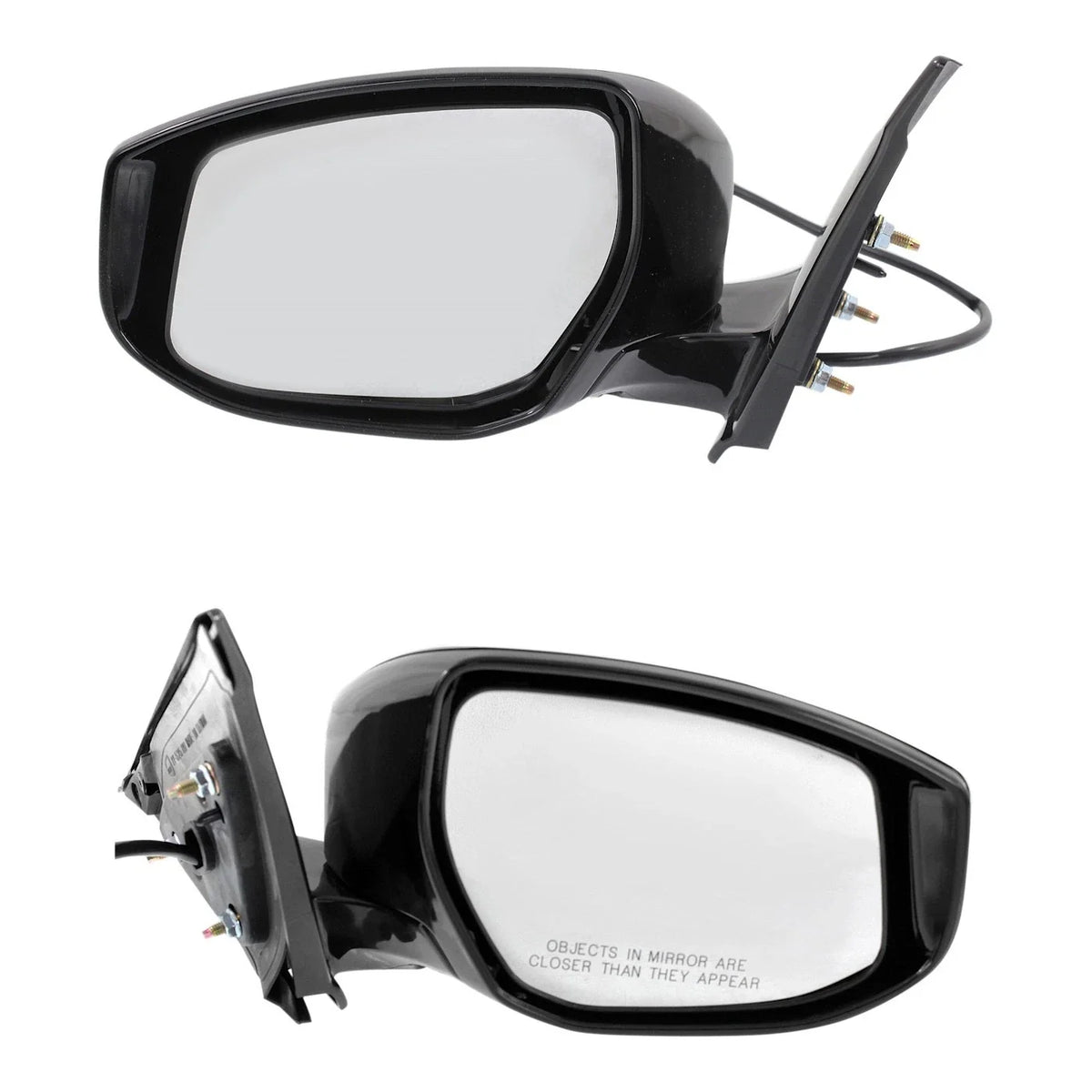 Left & Right Power Mirrors Textured Black for 2016-2020 Nissan Maxima
