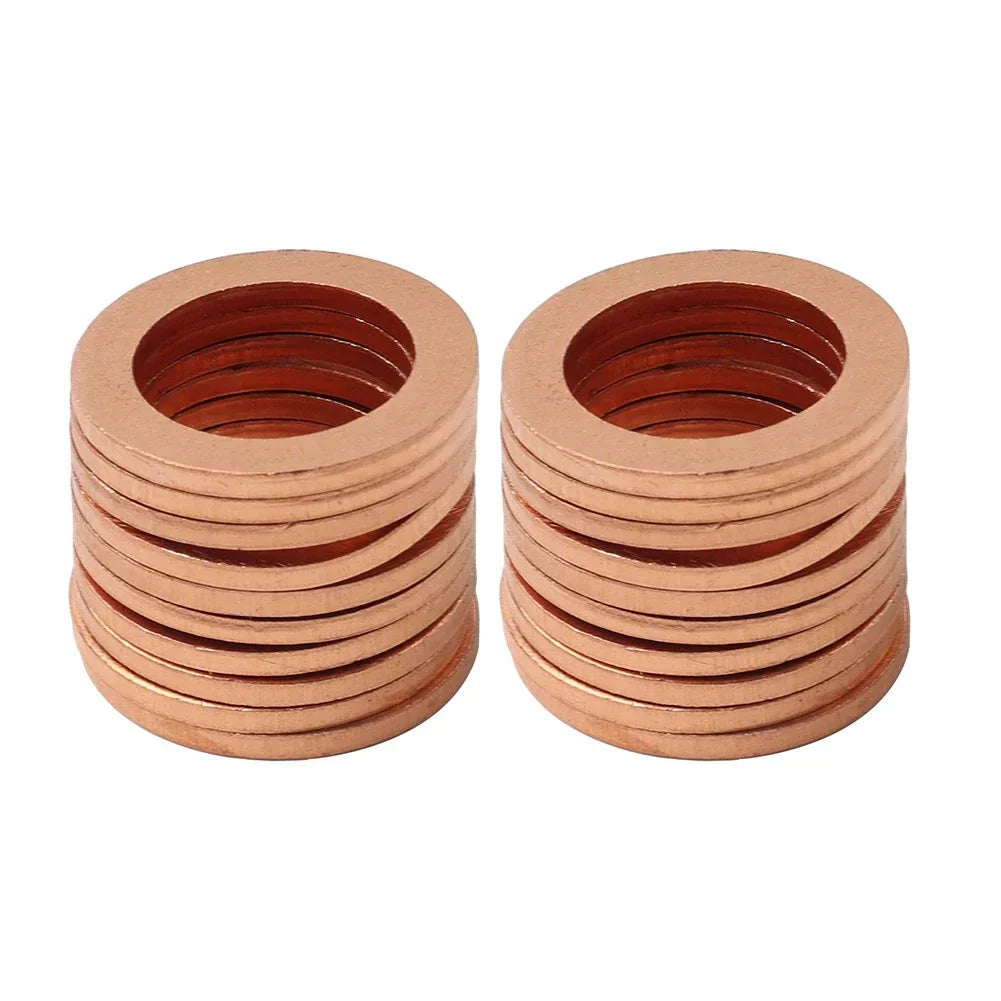 Set of 20 M12*1.5 Copper Gasket Washers for Oil Drain Plugs